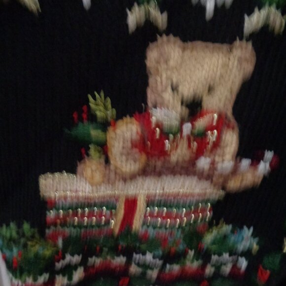 Heirloom Collectibles Woman's Ugly Christmas Sweater Trees Ornaments Large - Picture 3 of 6